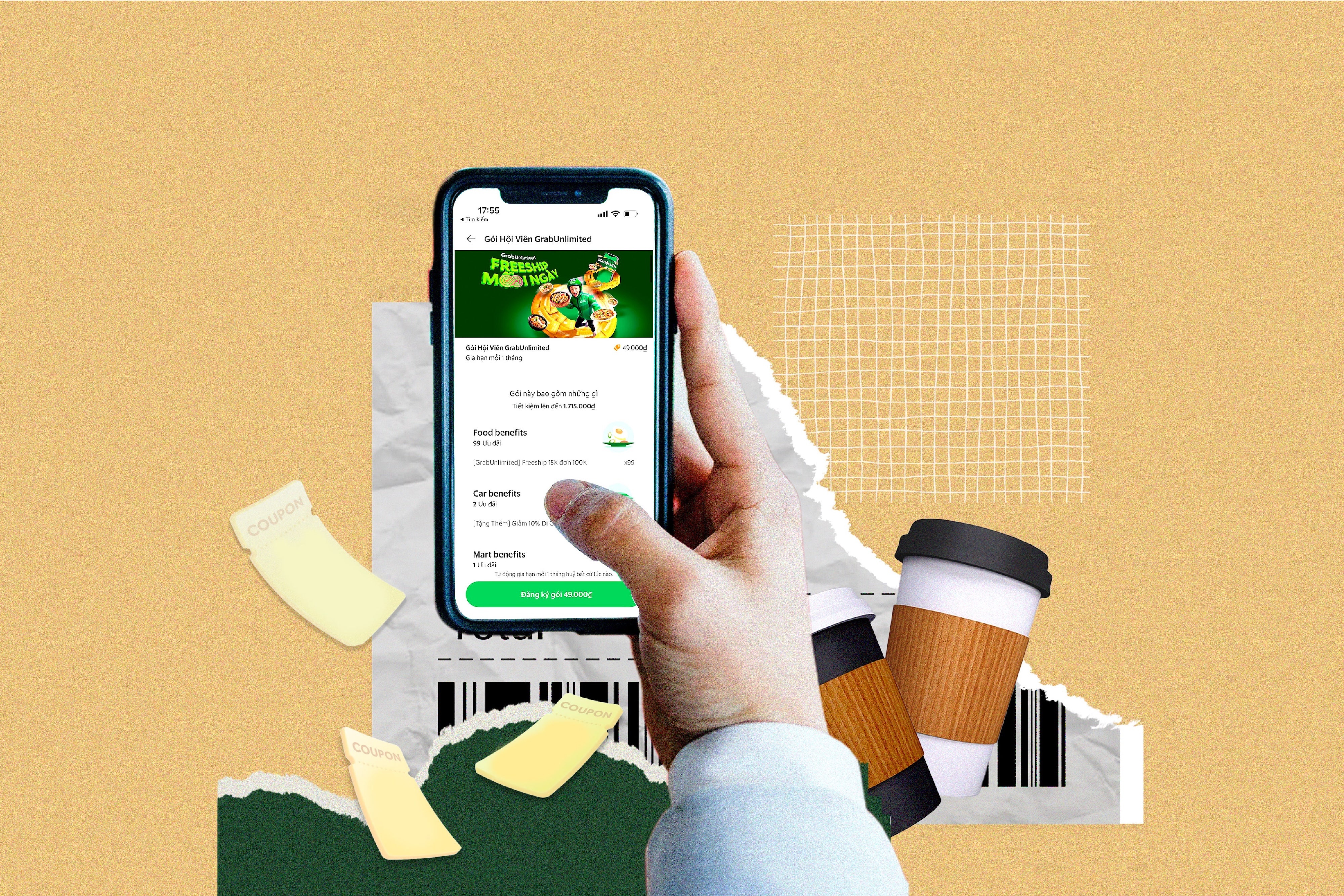 Goi hoi vien 49.000 dong/thang nhung co 99 ma freeship 15.000 dong hinh anh