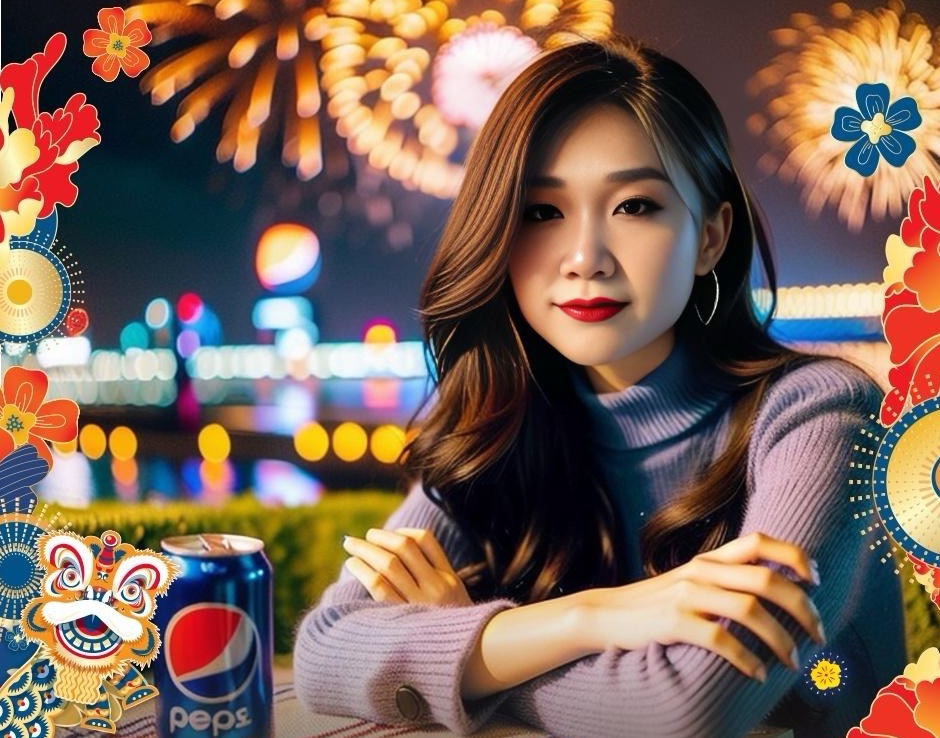 Anh dai dien ruc sac Tet tao bang AI ‘gay bao’ hinh anh