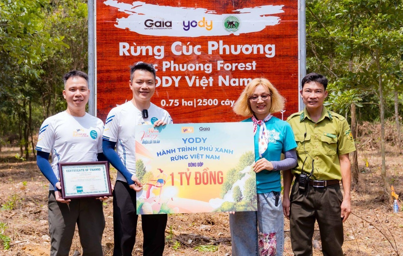 Yody chung tay cung Gaia tren hanh trinh phu xanh rung Viet Nam hinh anh
