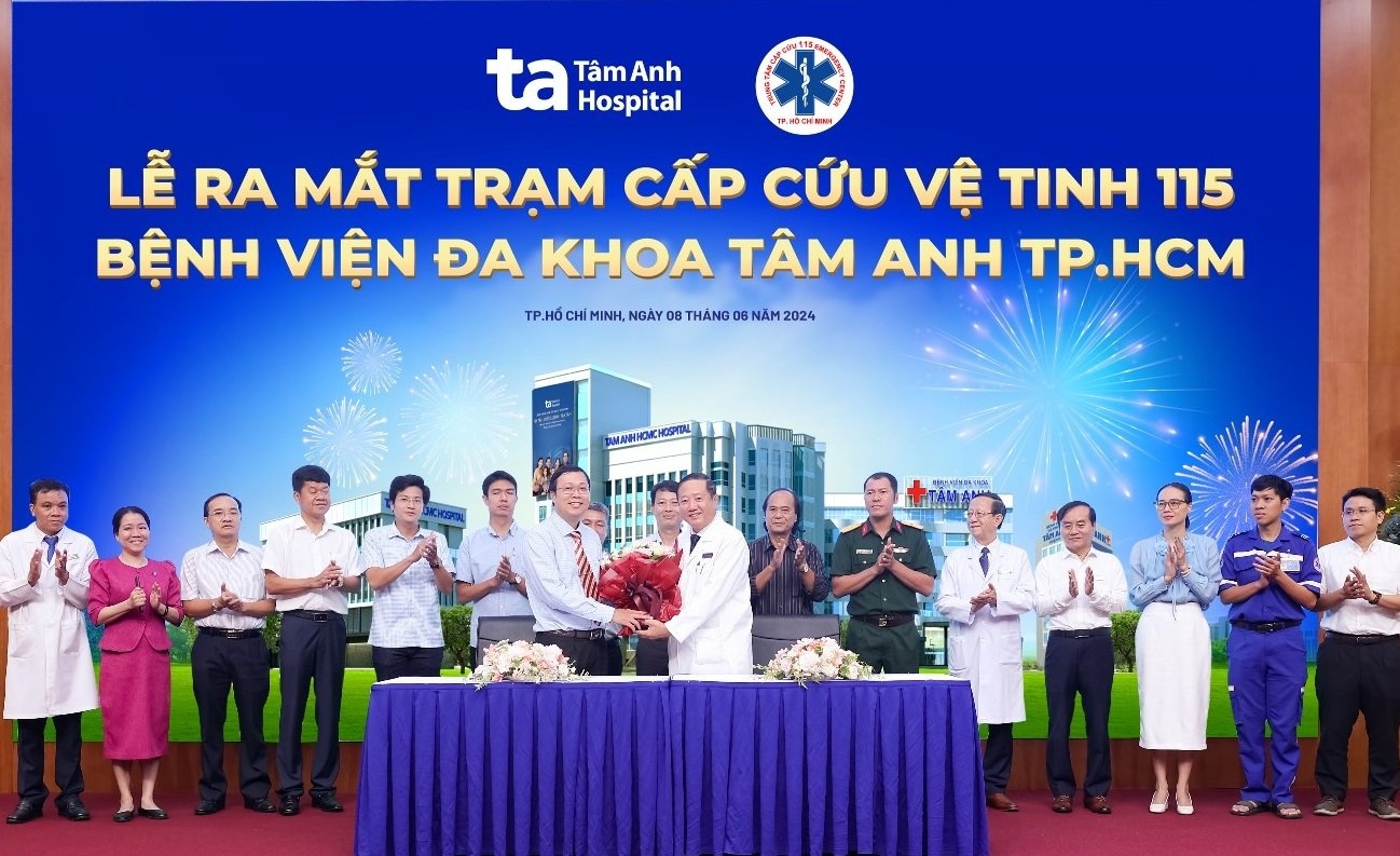 Ra mat Tram cap cuu ve tinh 115 tai Benh vien Da khoa Tam Anh TP.HCM hinh anh