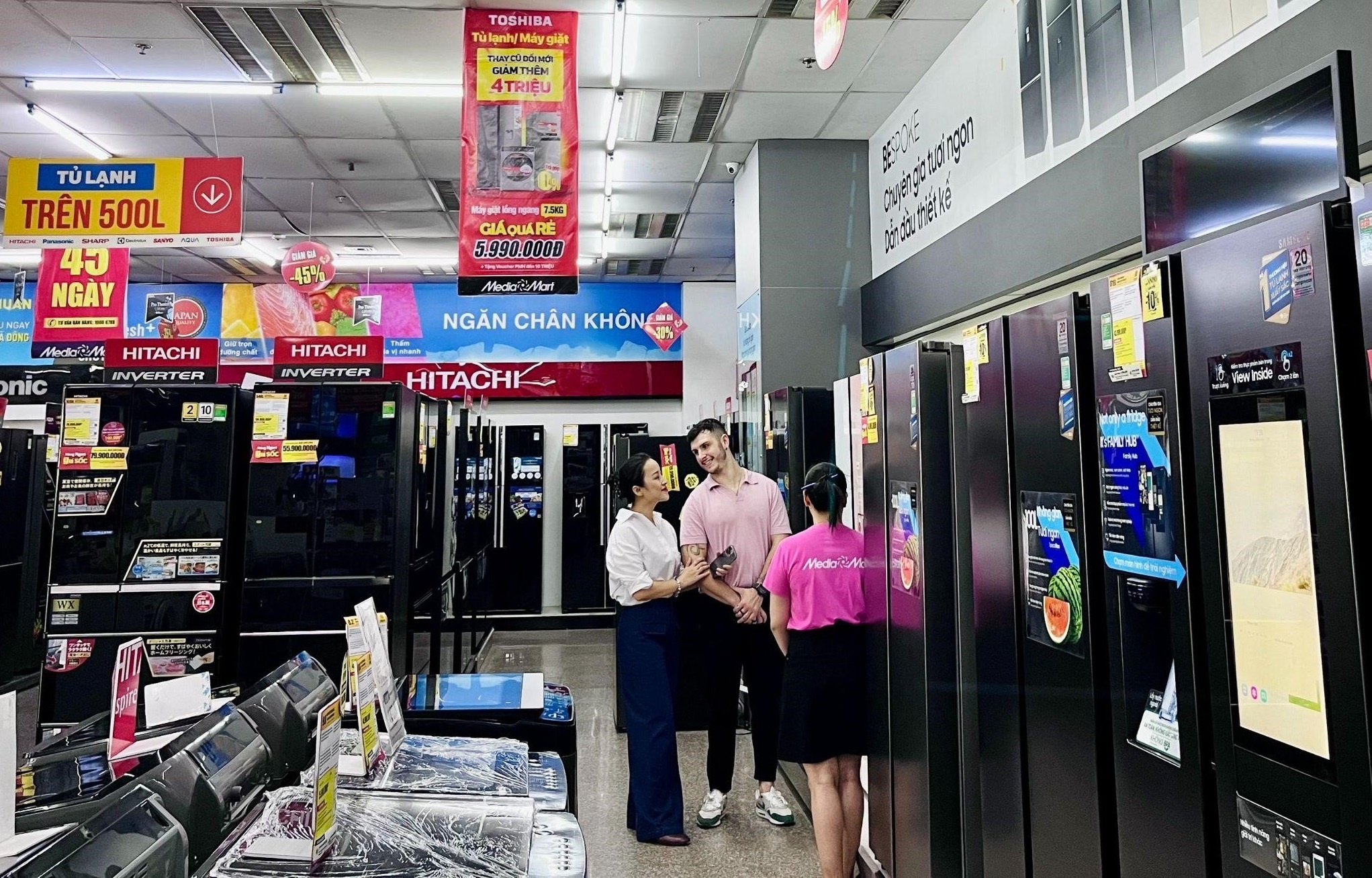 5 mau tu lanh 4 cua, Side by Side Inverter ban chay gia tu 10,99 trieu hinh anh