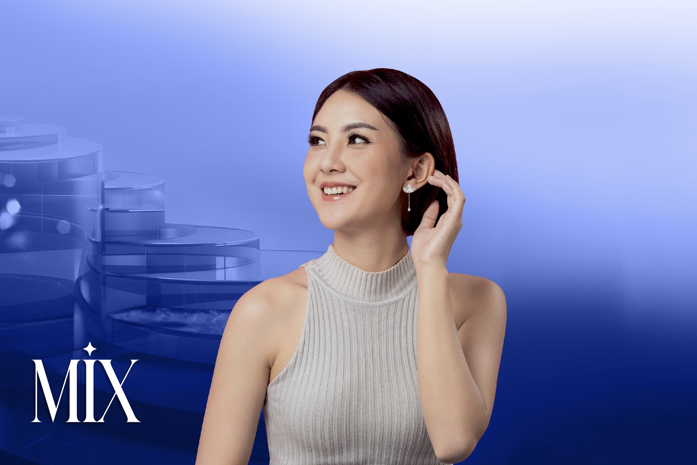 Ghi diem trong buoi tiec cuoi nam voi 3 mau bong tai cho nang toc ngan hinh anh