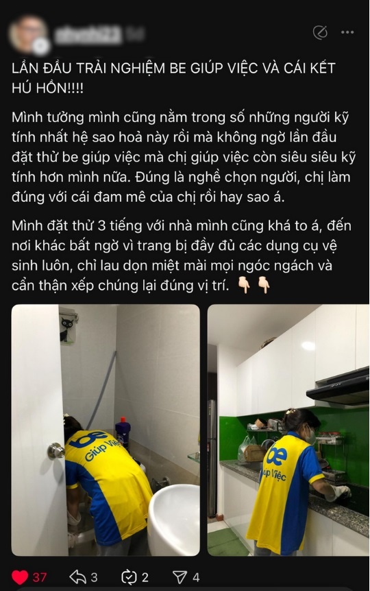 Be Group, beGiúpviệc, Dọn dẹp theo giờ ảnh 3 Be Group, beGiupviec, Don dep theo gio anh 3