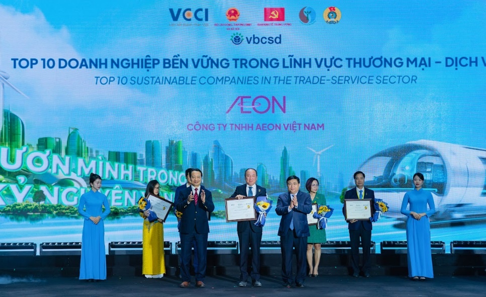 Aeon hai nam lien tiep vao top 3 doanh nghiep ben vung hinh anh