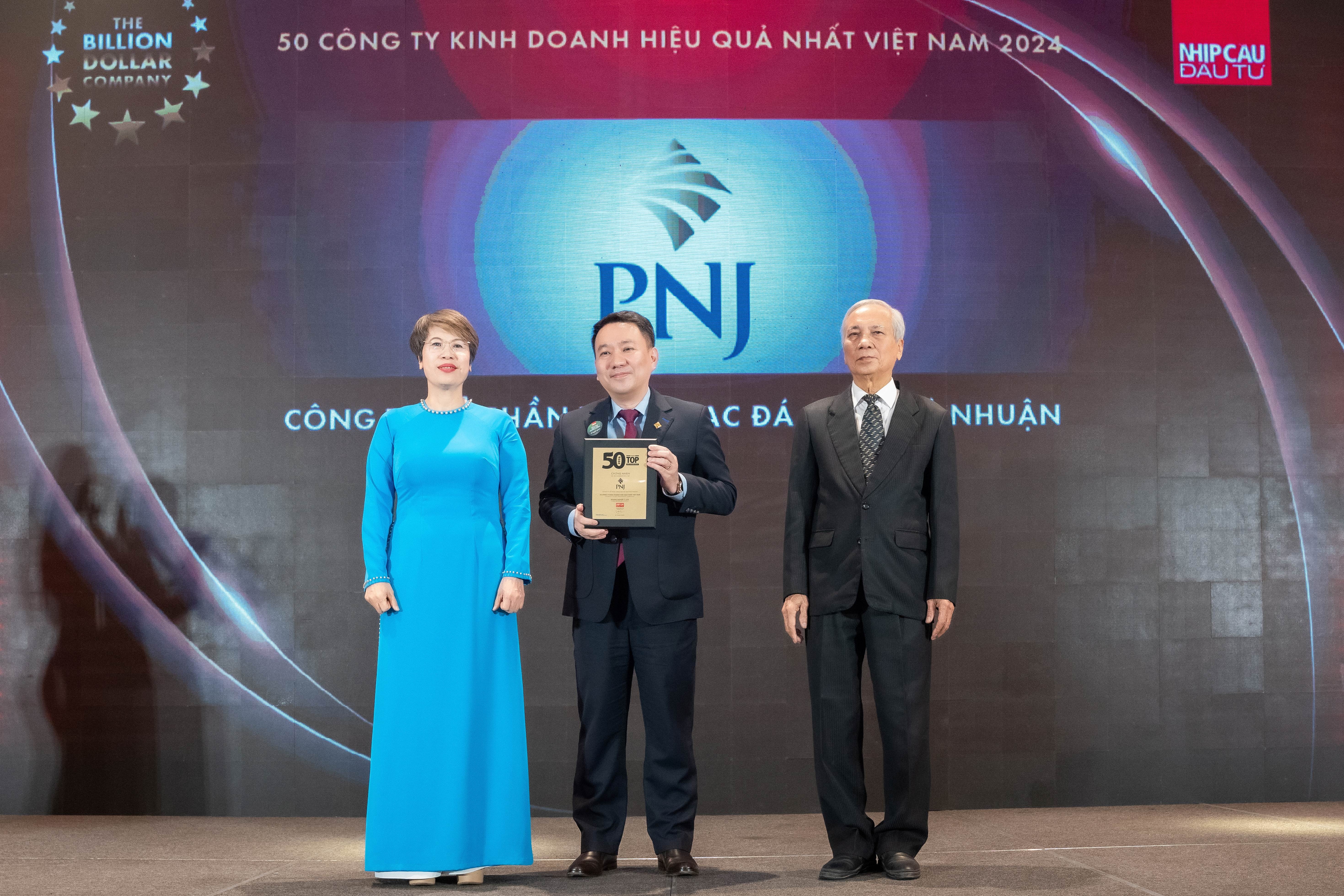 PNJ vao top 50 cong ty kinh doanh hieu qua nhat Viet Nam 2024 hinh anh