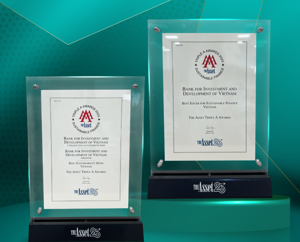 BIDV nhan cu dup giai thuong ve tai chinh ben vung hinh anh