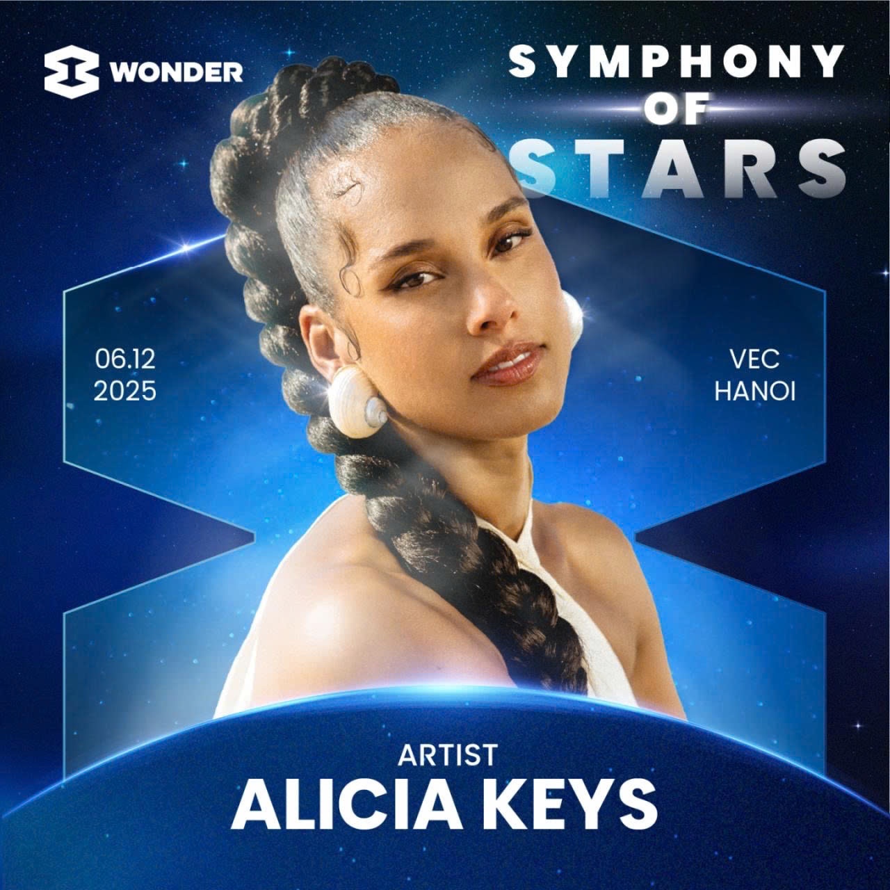 Alicia Keys là cái tên được mong chờ hàng đầu tại 8Wonder Winter 2025. Ảnh cắt từ fanpage.
