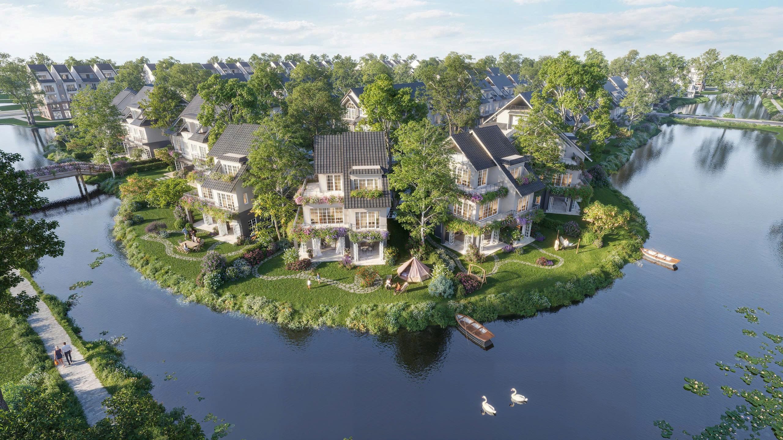 Biet thu giua dao xanh cua Ecopark tai dai do thi lon nhat Nghe An hinh anh