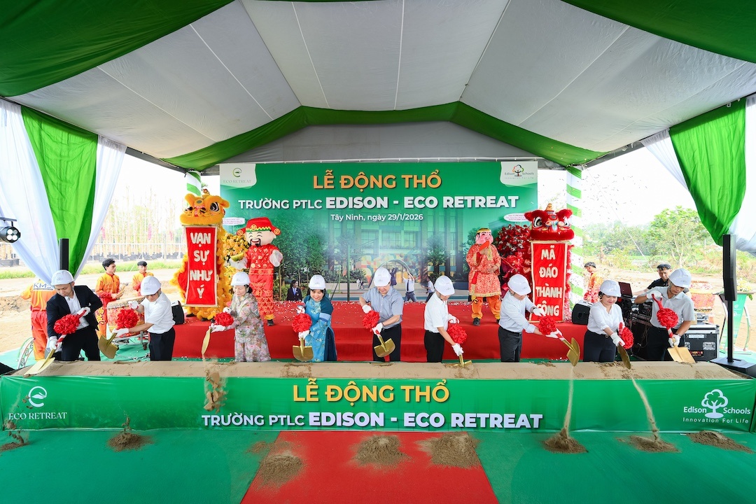 Dong tho to hop giao duc pho thong lien cap Edison tai Eco Retreat hinh anh