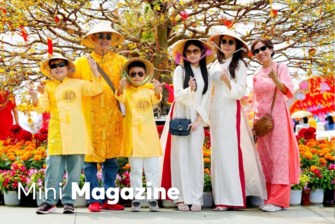 Dao duong hoa, check-in khinh khi cau va cach gia dinh 4.0 don Tet moi hinh anh