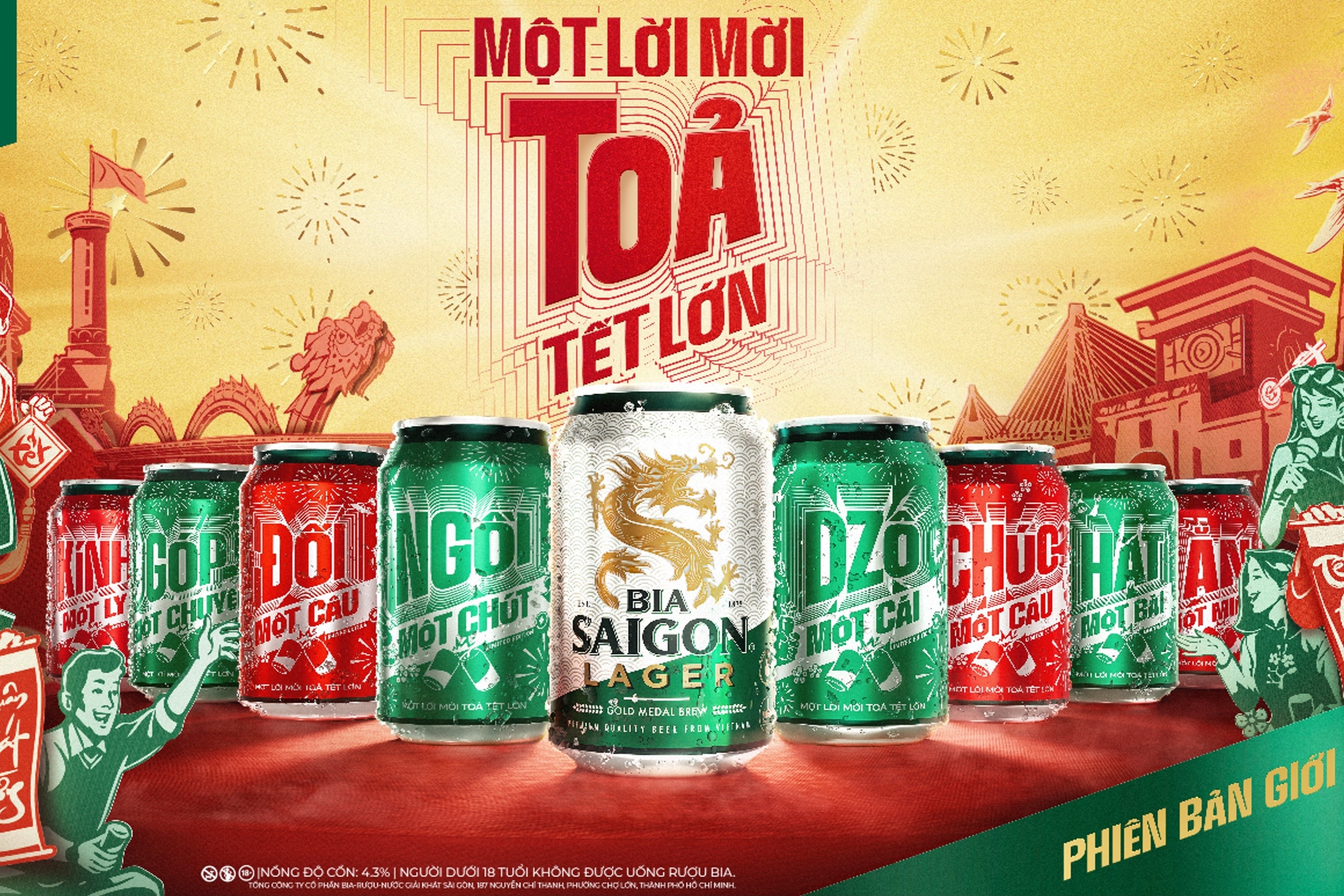 Thu thach cua Bia Saigon gan ket moi nguoi cung 'toa Tet lon' hinh anh
