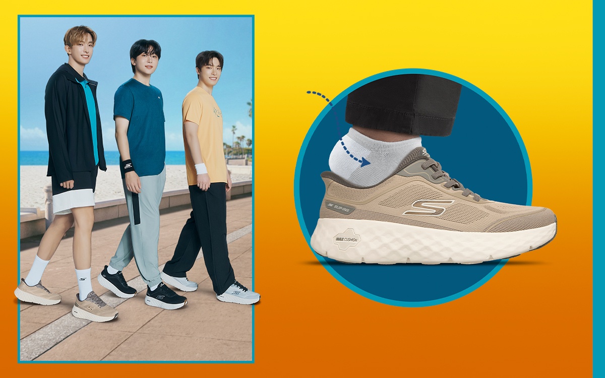 Skechers GOWalk Max Cushioning Flex - thoai mai trong tung chuyen dong hinh anh