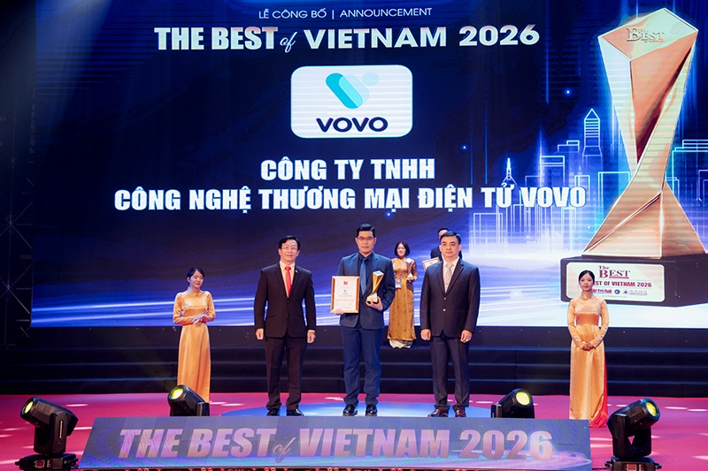 Vovo nhan giai thuong doanh nghiep doi moi va sang tao hinh anh