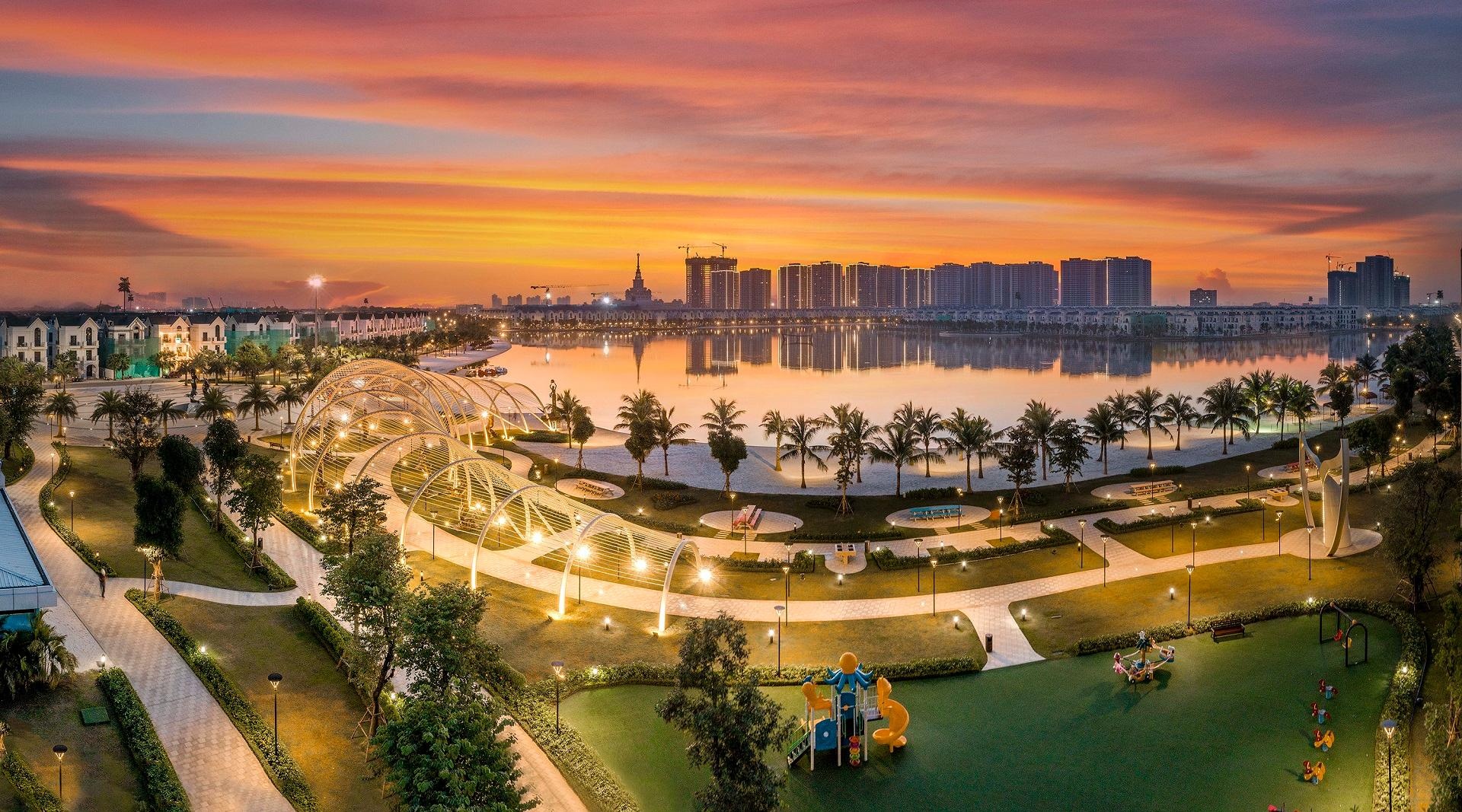 Ocean City don lan song cu dan dich chuyen khoi khu vuc loi Ha Noi hinh anh