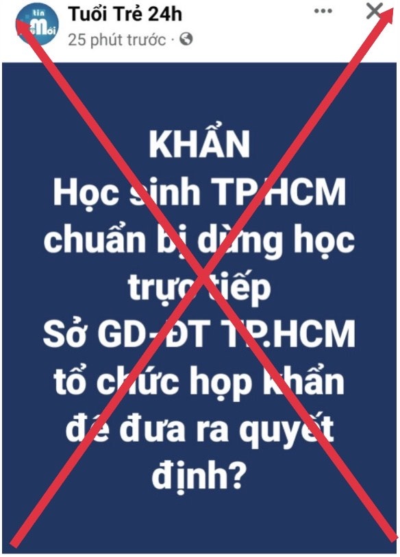 Bác tin TP.HCM ngừng học trực tiếp ảnh 1 Bac tin TP.HCM ngung hoc truc tiep anh 1