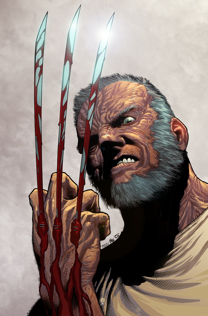 Một ngày nào đó, Wolverine sẽ già và chết như người bình thường(Bìa truyện Old Man Logan)