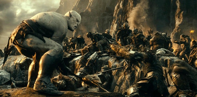 Azog và bầy orcs trong trận chiến Azanulbizar