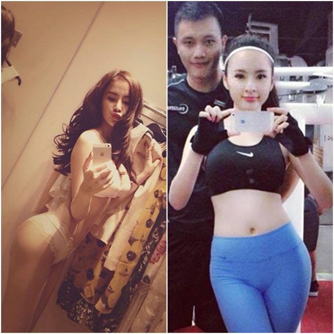 Cô nàng Angela Phương Trinh cũng thường xuyên khoe phần eo phẳng trên trang cá nhân rất tự tin.