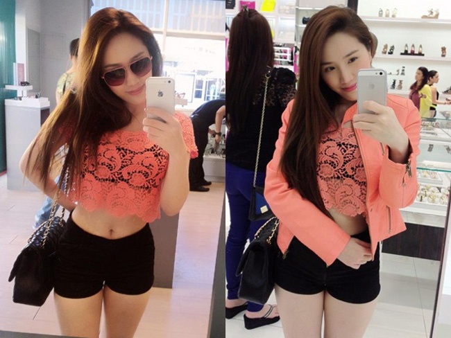 Bảo Thy khoe vòng eo đẹp với áo lửng.