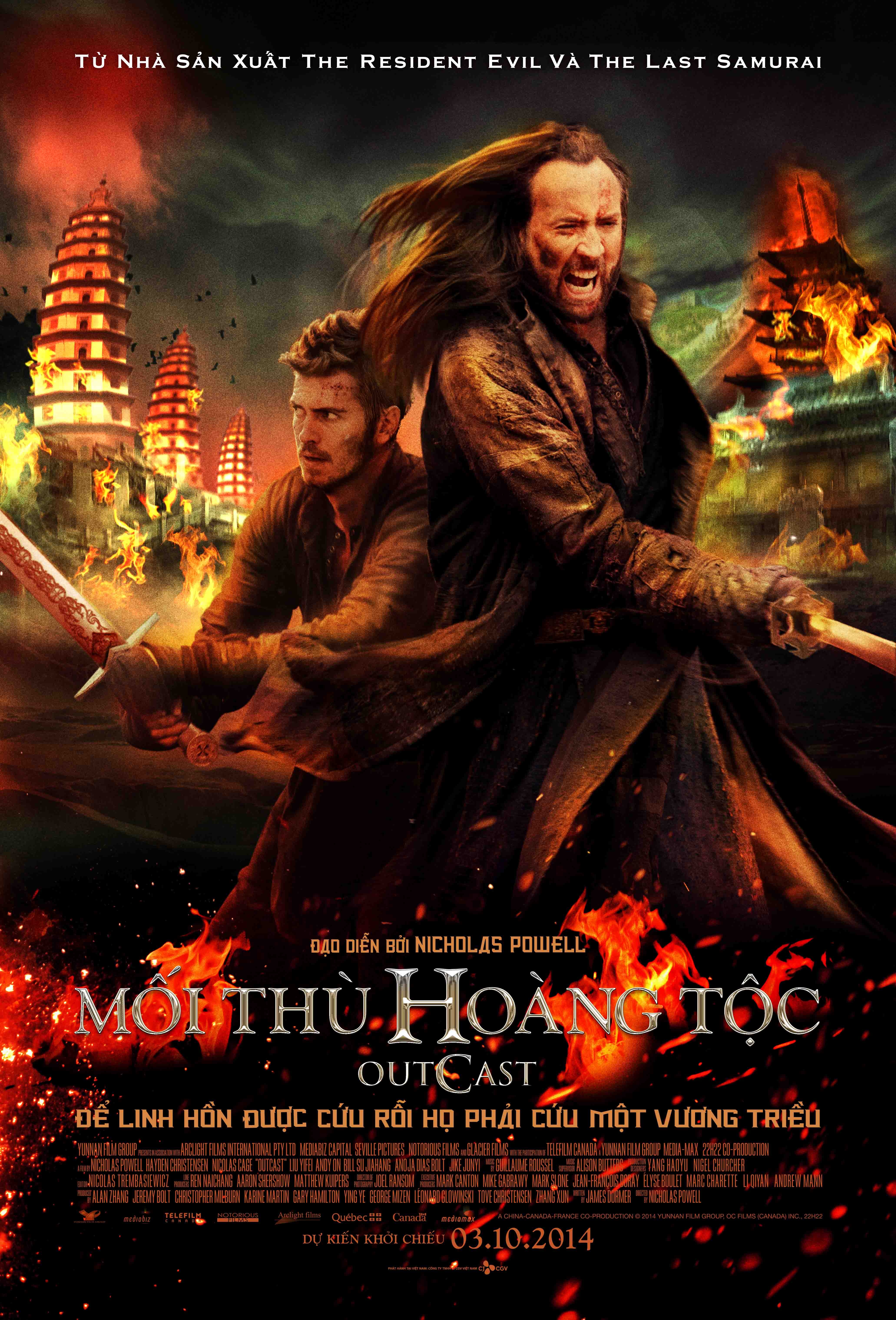 Outcast (tựa Việt: Mối thù hoàng tộc) khởi chiếu trên toàn quốc từ ngày 3/10.