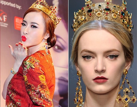 Angela Phuong Trinh bi 'am anh' boi Dolce&Gabbana hinh anh