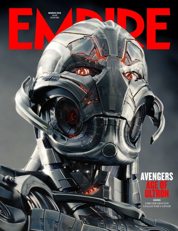 Ultron là ác nhân mà nhóm Avengers phải đối đầu trong tập phim mới. Nhân vật này nằm trên bìa phiên bản đặc biệt của số Empire mới.