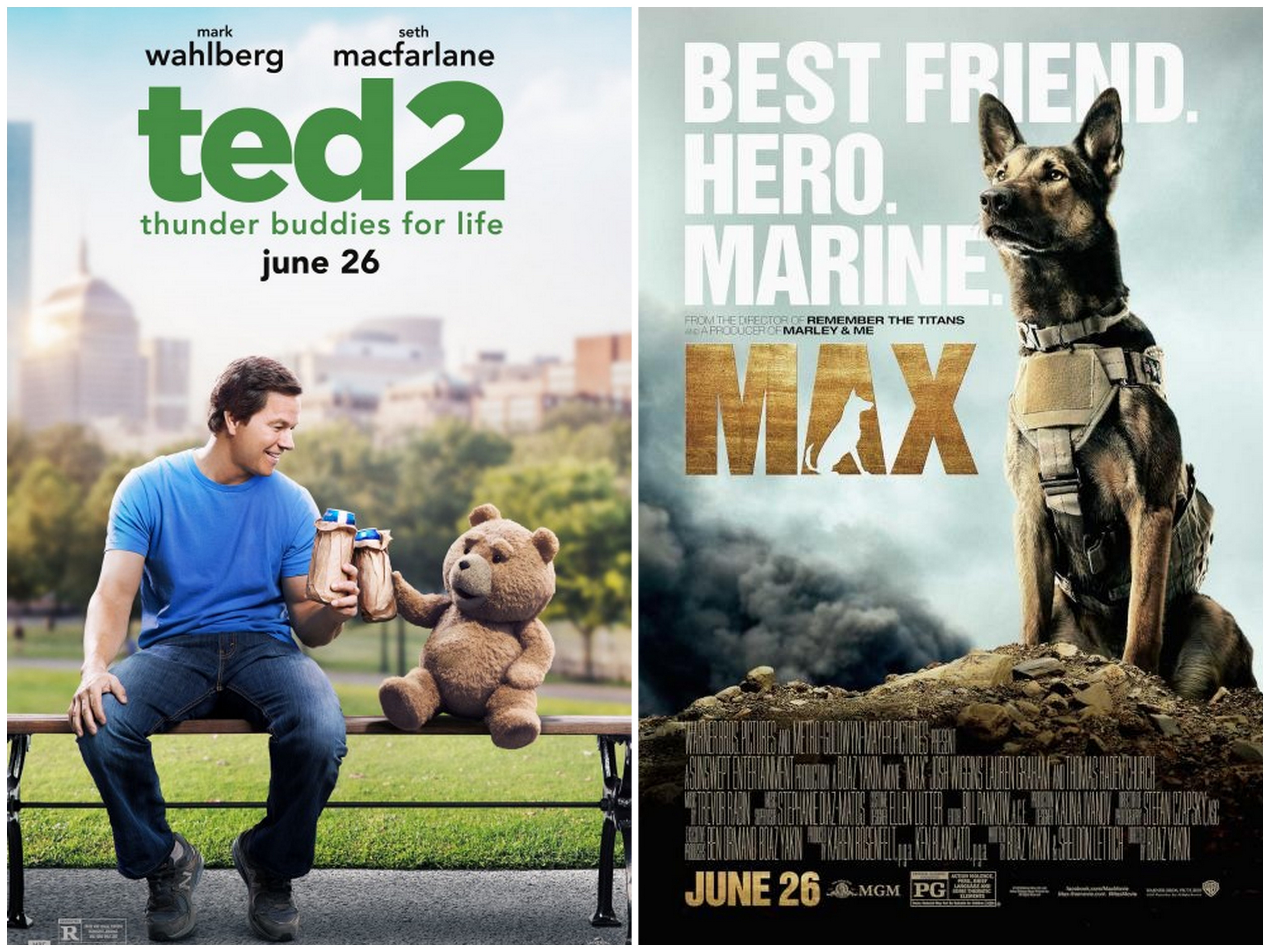 Ted 2 và Max là hai bộ phim mới tại Bắc Mỹ trong cuối tuần này.