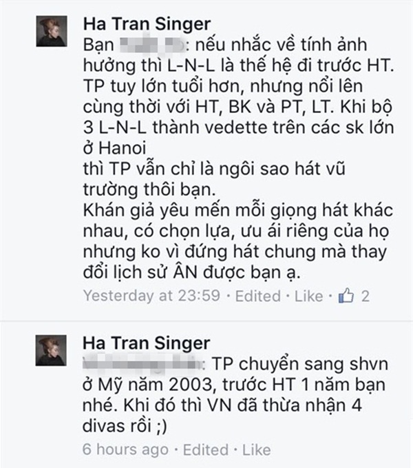 Câu trả lời của Hà Trần.