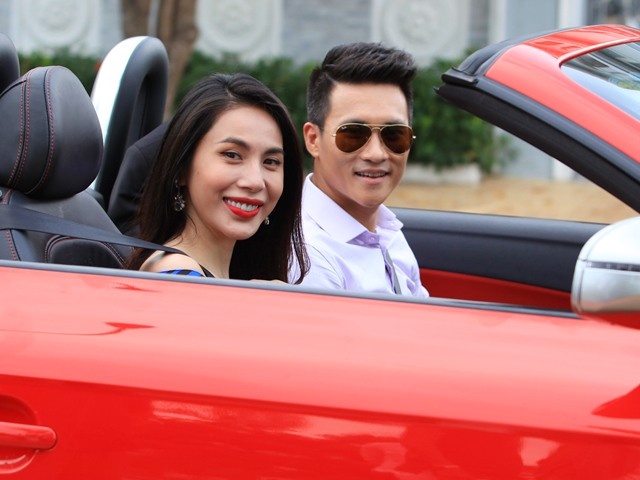 Cong Vinh bi Thuy Tien lam bong da dau khi dong phim hinh anh