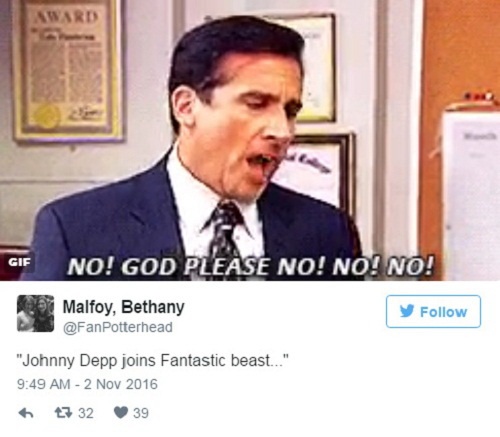 Johnny Depp trong Fantastic Beasts ảnh 1 Johnny Depp trong Fantastic Beasts anh 1