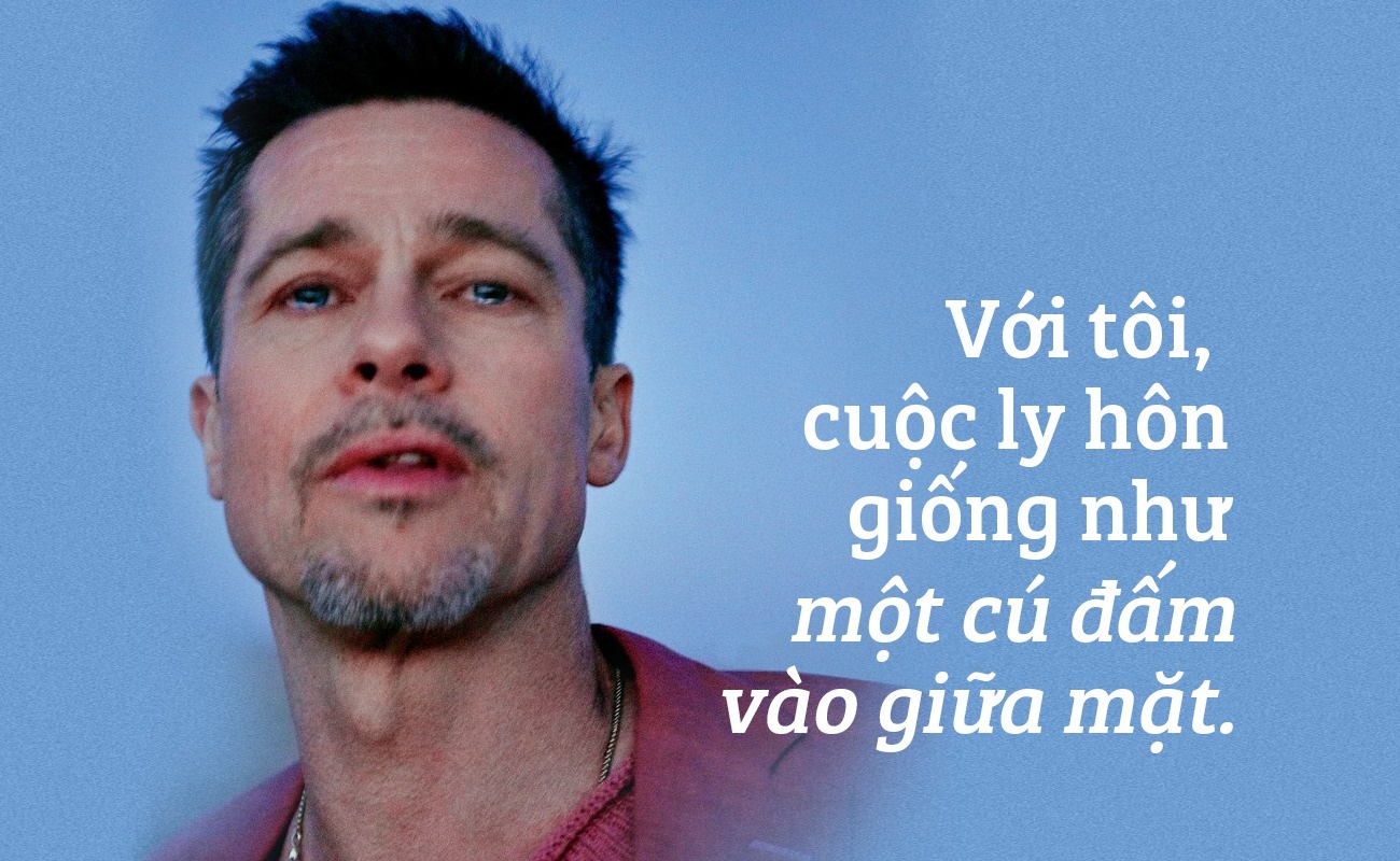 Chia se dau long cua Brad Pitt trong bai phong van dau tien hau ly hon hinh anh