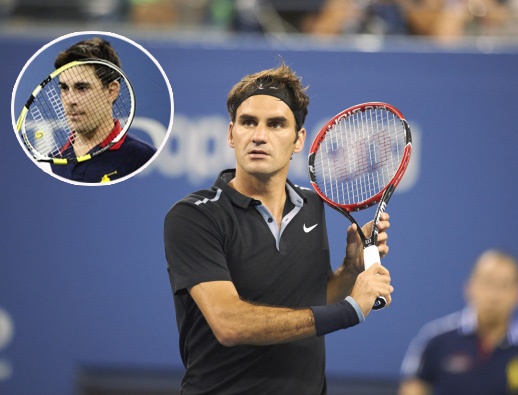 Federer vo tinh vut bong trung nguoi ball boy hinh anh