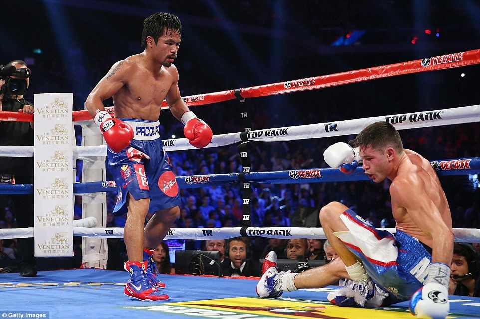 Knock-out doi thu 6 lan, Pacquiao thach thuc Mayweather hinh anh