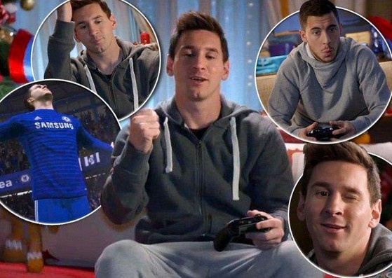 Messi do suc Hazard tren game FIFA 15 hinh anh