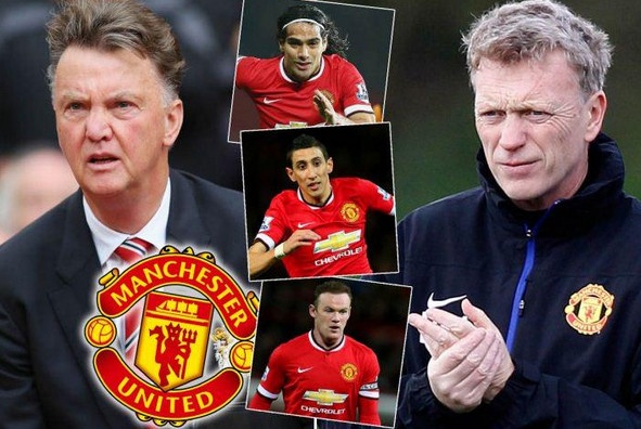 Sau 24 vong dau, Van Gaal van chua kha hon David Moyes hinh anh