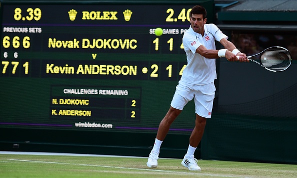 Vong 4 Wimbledon 2015 (tam hoan): Novak Djokovic 2-2 Kevin Anderson hinh anh