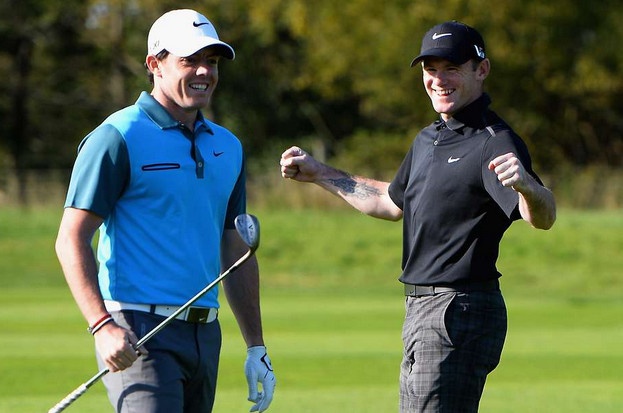 Rooney so tai cung McIlroy tren san golf hinh anh