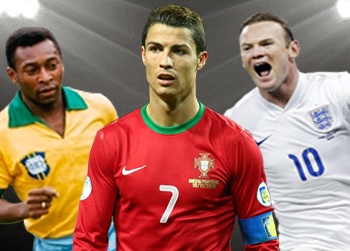 Pele, CR7, Rooney va cac 'Vua doi bom' trong mau ao DTQG hinh anh