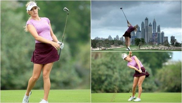 Paige Spiranac nong bong trong doan video day golf hinh anh