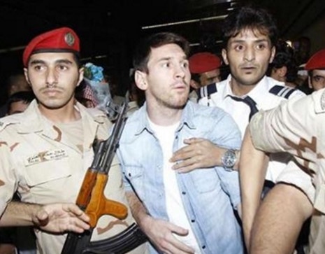 Canh sat bi bo tu vi dang ho chieu cua Messi hinh anh