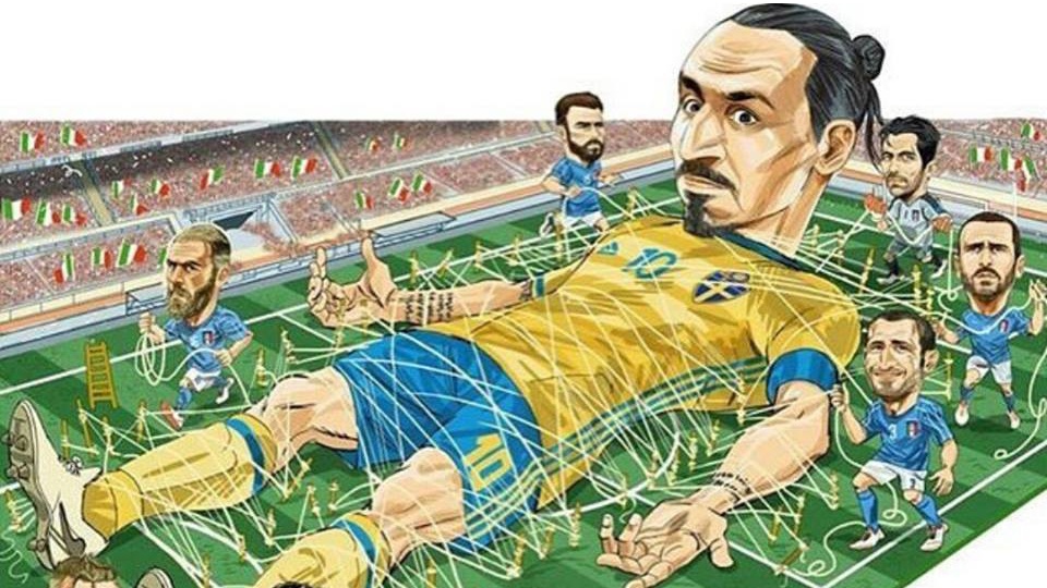 Troi chat Ibra, Italy doat ve vao knock-out hinh anh