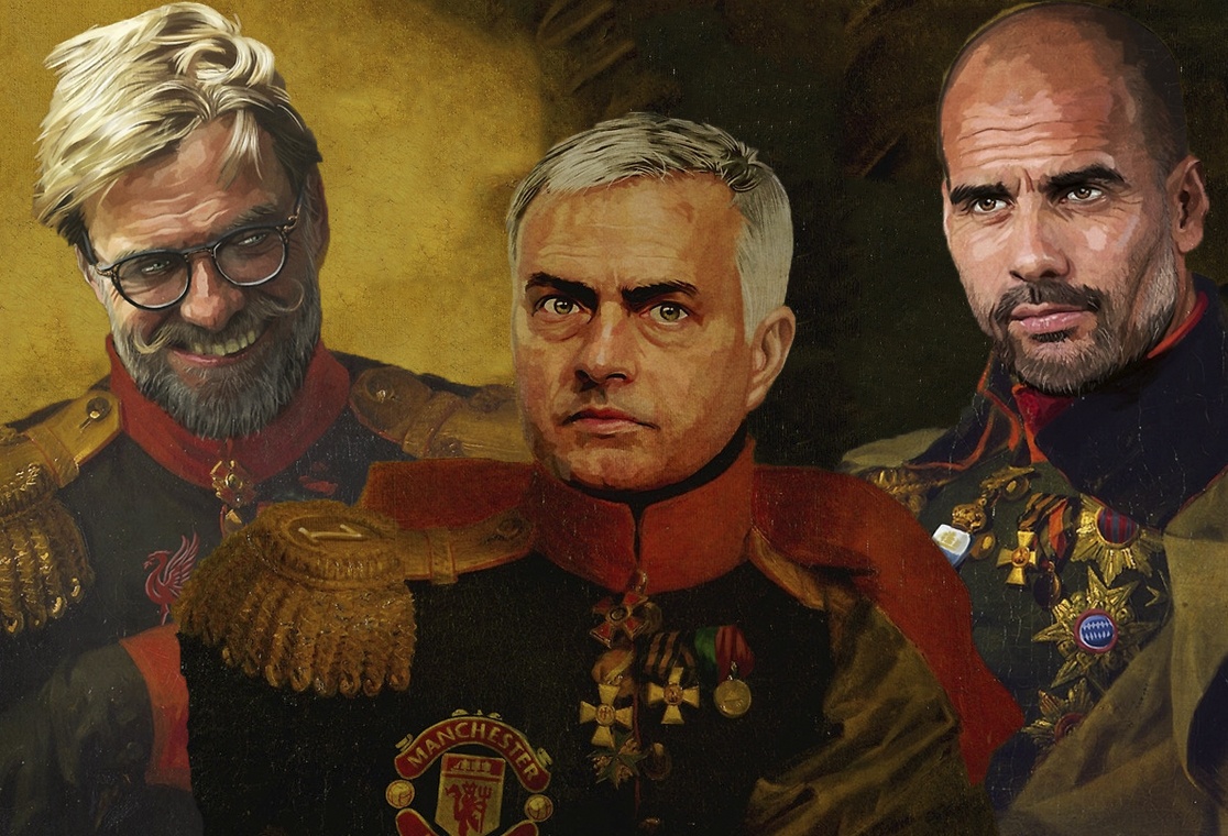 Mourinho, Klopp, Pep trong hinh hai cac vi chien tuong hinh anh