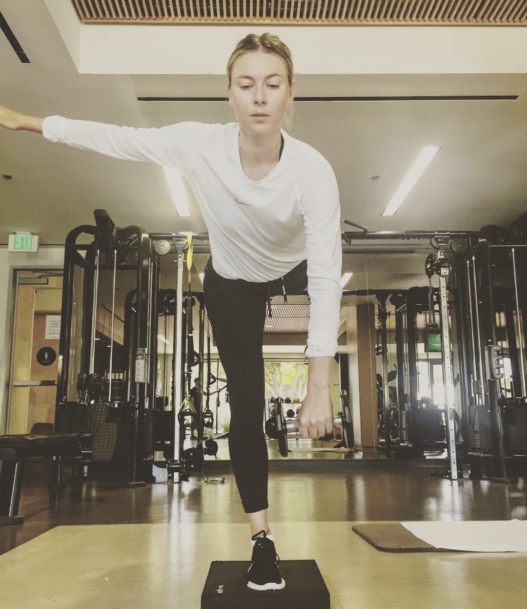 Sharapova tập boxing ảnh 5 Sharapova tap boxing anh 5