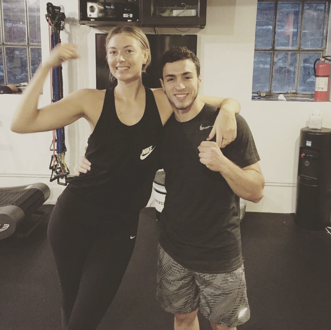 Sharapova tập boxing ảnh 3 Sharapova tap boxing anh 3