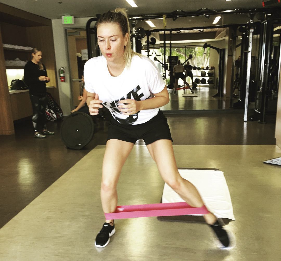 Sharapova tập boxing ảnh 4 Sharapova tap boxing anh 4