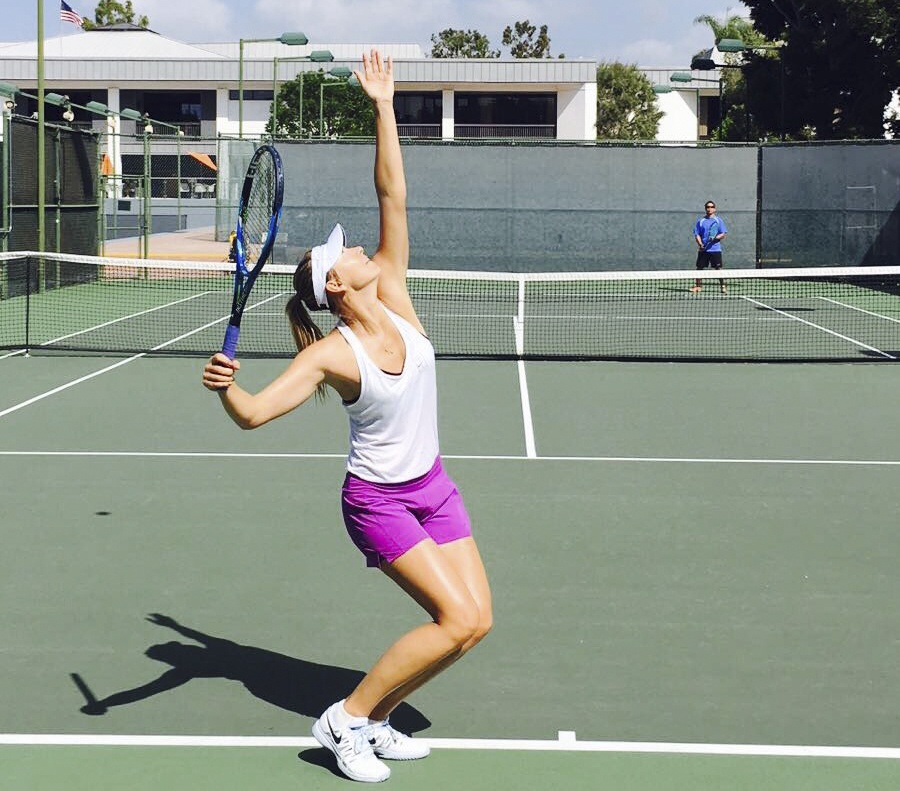 Sharapova tập boxing ảnh 7 Sharapova tap boxing anh 7