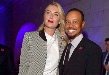 Sharapova sanh vai Tiger Woods o tiec tu thien hinh anh