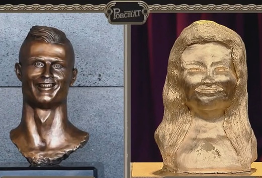 Chi gai Ronaldo nhan buc tuong xau xi giong em trai hinh anh