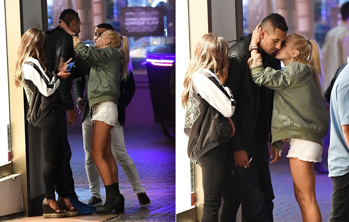 Kyrgios 'bay dem' cung 2 nu tay vot anh 2