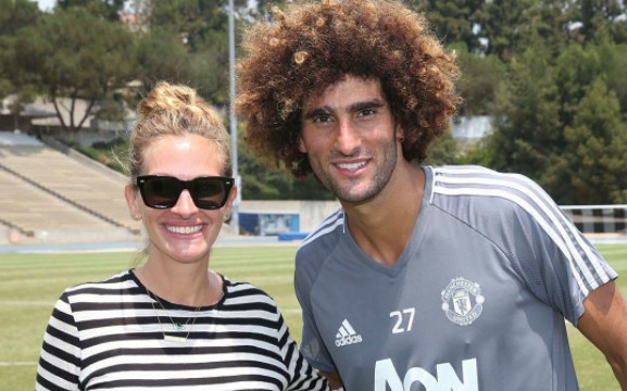 Sao Hollywood tham buoi tap cua MU tren dat My hinh anh